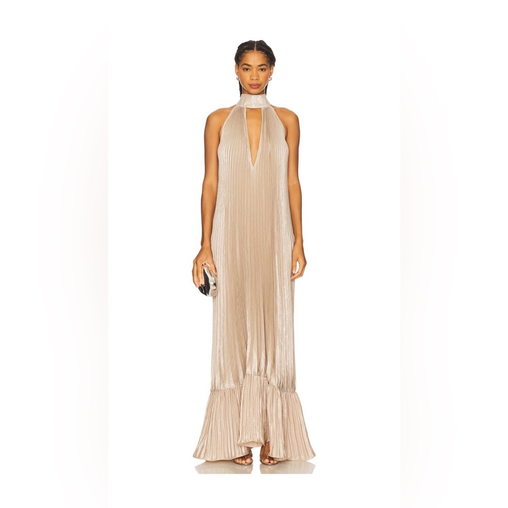 L'IDÉE Libertie Gown in Champagne Shimmer - Picture 2 of 3